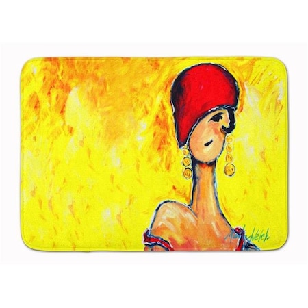Carolines Treasures Carolines Treasures MW1219RUG Azalines Earrings Lady Machine Washable Memory Foam Mat MW1219RUG